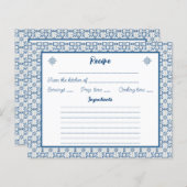 料理レシピカードと神聖なモチーフのタイル枠 (正面/裏面)