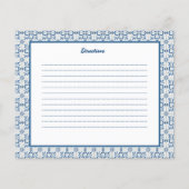 料理レシピカードと神聖なモチーフのタイル枠 (裏面)