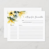 料理レシピカードイエローフローラ緑 (正面/裏面)