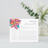 料理レシピカードウォーターカラーポインセチア (スタンド正面)