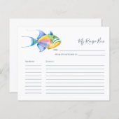 料理レシピカードカラフル熱帯魚 (正面/裏面)