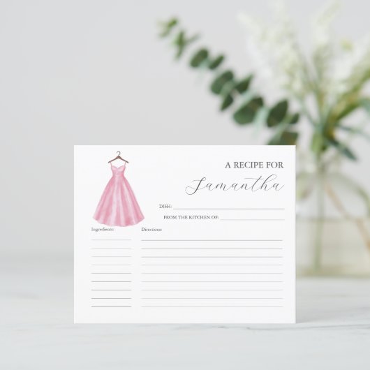 料理レシピカードピンクウォーターカラードレス (スタンド正面)