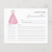 料理レシピカードピンクウォーターカラードレス (正面)