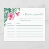 料理レシピカード熱帯フローラ緑 (正面)