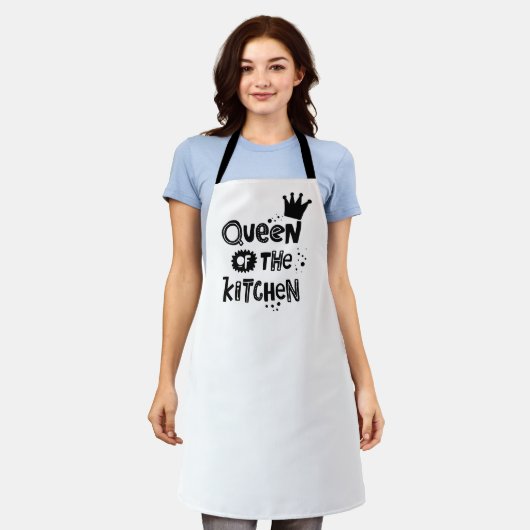 料理ロイヤルティ:キッチンクイーン エプロン (着用した状態)