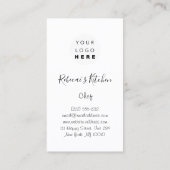 料理ロゴシェフレストランホワイトレインボー 名刺 (裏面)