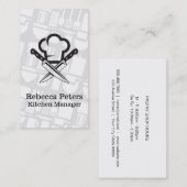 料理ロゴ | 台所用品 名刺 (正面/裏面)