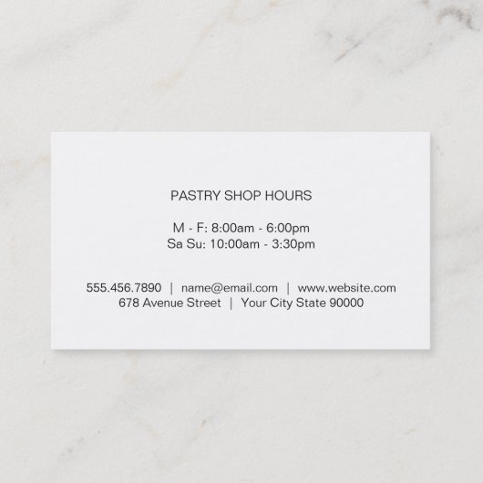 料理ロゴ | 台所用品 名刺 (裏面)