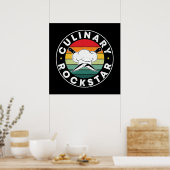 料理ロックスターの言葉アート料理愛好家 ポスター (キッチン)