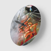 料理ロブスターテール ラウンド壁時計 (傾斜)