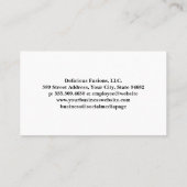 料理人がキッチンで食べ物を準備する 名刺 (裏面)