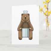 料理人としてクマがいる カード (黄色い花)