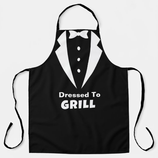 料理人におもしろい扮した意見をパーソナライズ エプロン (正面)