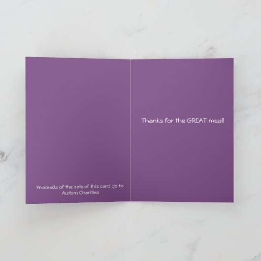 料理人にお世辞を言うサンキューカード サンキューカード (内部)