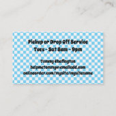 料理人のハットホイールに食事の配給料理を行く 名刺 (裏面)