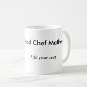 料理人の名前を追加するテキスト メンズ キッチン ベーカリー コーヒーマグカップ (正面右)