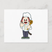 料理人の犬 ウッドスプーン＆エプロン付き ポストカード (正面)