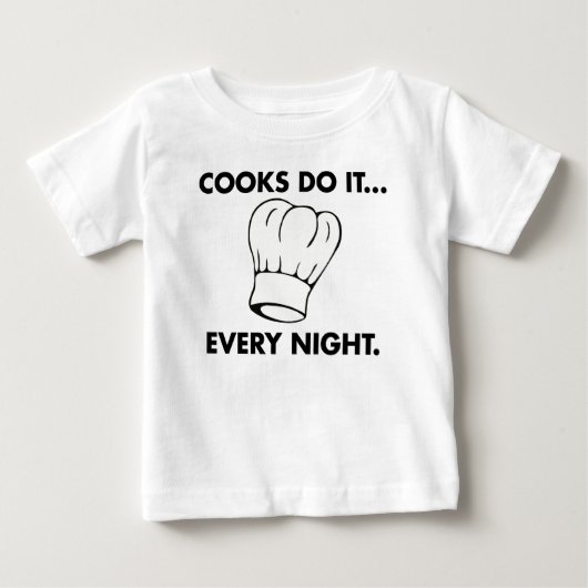 料理人はそれを...毎晩やっています ベビーTシャツ (正面)