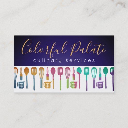料理人カラフルケータリング名刺 名刺 (正面)