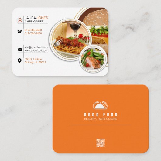 料理人向けビジネスカード 名刺 (正面/裏面)