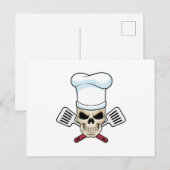 料理人帽の骷髅 ポストカード (正面/裏面)