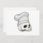 料理人帽をかぶった骷髅 ポストカード (正面/裏面)