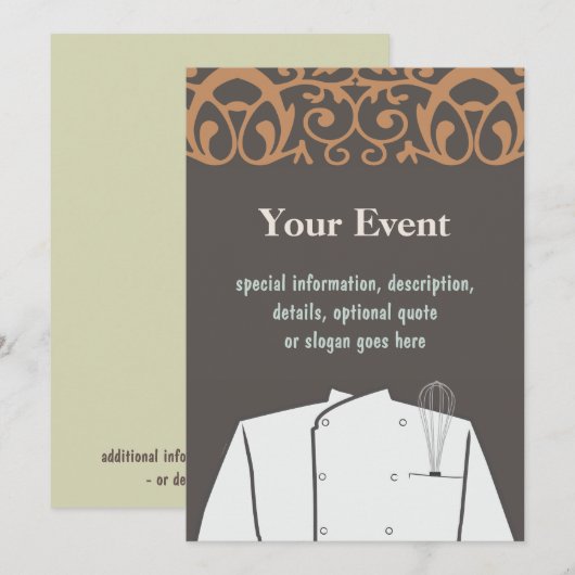 料理人招待状 招待状 (正面/裏面)