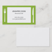 料理人用緑の名モダン刺 名刺 (正面/裏面)