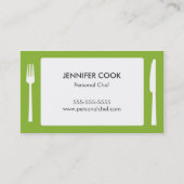 料理人用緑の名モダン刺 名刺 (正面)