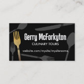 料理人食べ物ケータリングレストランツアー 名刺 (正面)