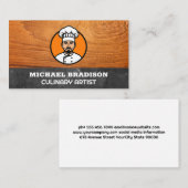 料理人 | ウッド | スレート 名刺 (正面/裏面)