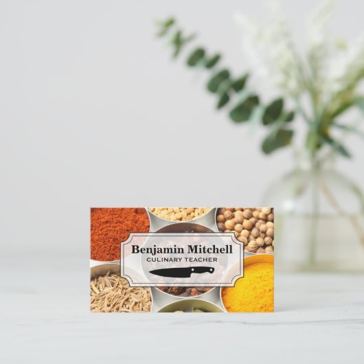 料理人 | カップのスパイス 名刺 (スタンド正面)