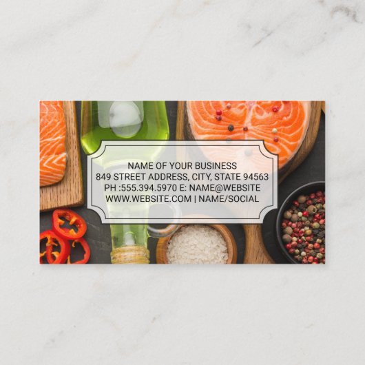 料理人 | サーモンとスパイス 名刺 (裏面)