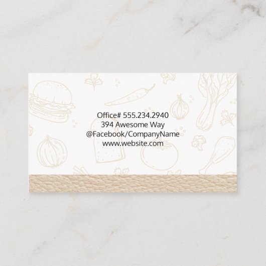 料理人 | タマネギを切る包丁 名刺 (裏面)