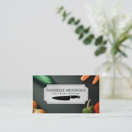 料理人 | テーブルの野菜 名刺 (スタンド正面)