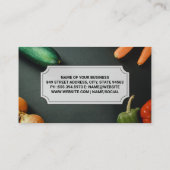 料理人 | テーブルの野菜 名刺 (裏面)