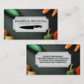 料理人 | テーブルの野菜 名刺 (正面/裏面)