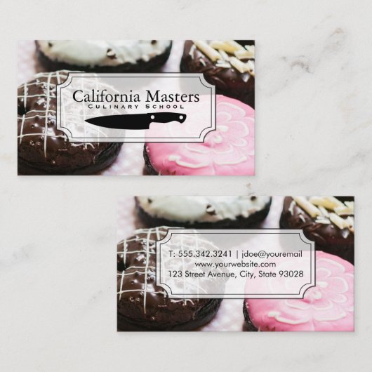 料理人 | ドーナツ 名刺 (正面/裏面)