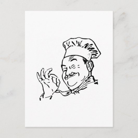 料理人 ポストカード (正面)