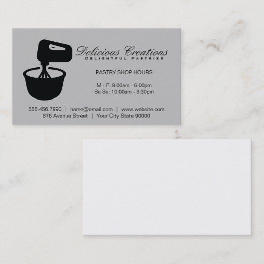 料理人 |レストランのオーナー |ミキシングボウル 名刺 (正面/裏面)