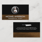 料理人 | 木製トリム 名刺 (正面/裏面)