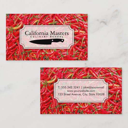 料理人 | 赤唐辛子 名刺 (正面/裏面)