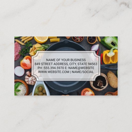 料理人 |野菜が名刺を作る 名刺 (裏面)