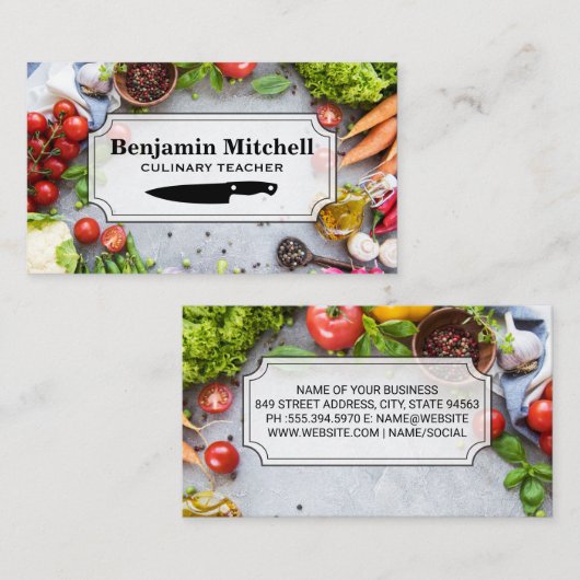 料理人 |野菜スパイス 名刺 (正面/裏面)