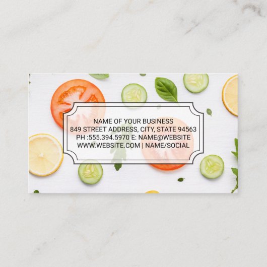 料理人 | 野菜成分 名刺 (裏面)