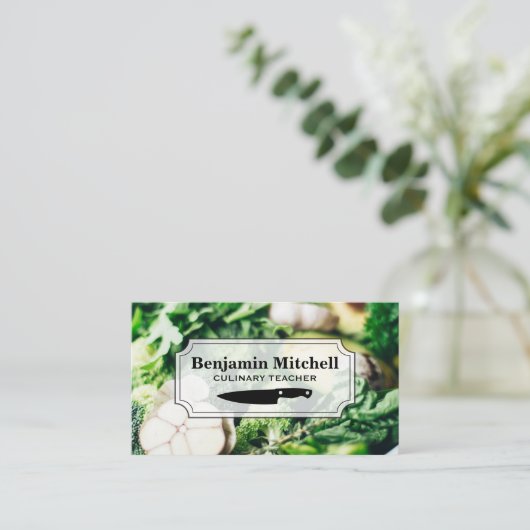 料理人 |野菜 |グルメ 名刺 (スタンド正面)