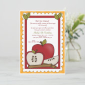 料理付きリンゴ招待状 招待状 (スタンド正面)