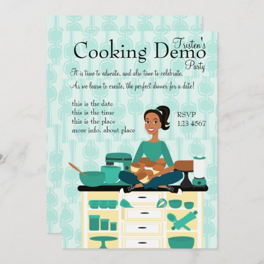 料理先生 招待状 (正面/裏面)