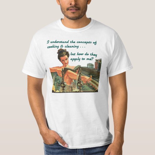 料理及びクリーニングの概念 Tシャツ (正面)