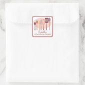 料理器具キッチンブライダルシャワー |ピンク スクエアシール (バッグ)